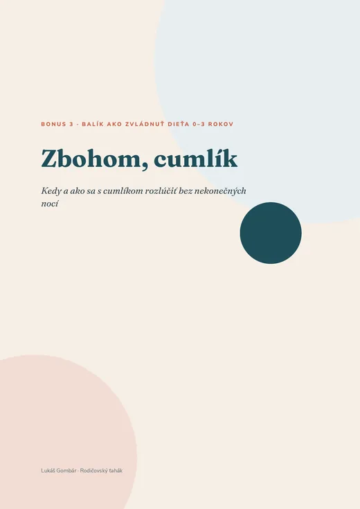 Obálka príručky Zbohom, cumlík